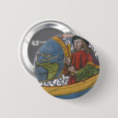 Kaart van Amerika met Ontdekkingsreiziger Amerigo  Ronde Button 5,7 Cm (Voorkant /achterkant)