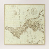  kaart van Amerika uit 1796, Sepia-versie Legpuzzel (Horizontaal)