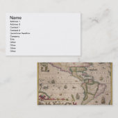 Kaart van Amerika, van de Mercator 'Atlas', pub. d Visitekaartje (Voorkant / Achterkant)