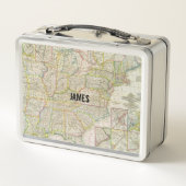 kaart van Amerikaanse Kanaalroutes met naam (Achterkant)