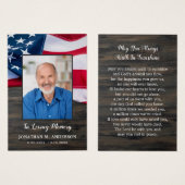 Kaart van Amerikaanse vlagveteraan Memorial Funera (Voorkant /achterkant)