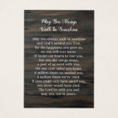 Kaart van Amerikaanse vlagveteraan Memorial Funera (Achterkant)