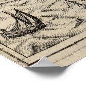  kaart van Amsterdam (1614) Poster (Hoek)