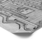 Kaart van Amsterdam, 1662 Poster (Hoek)