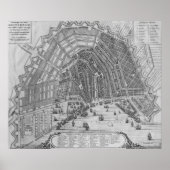 Kaart van Amsterdam, 1662 Poster (Voorkant)