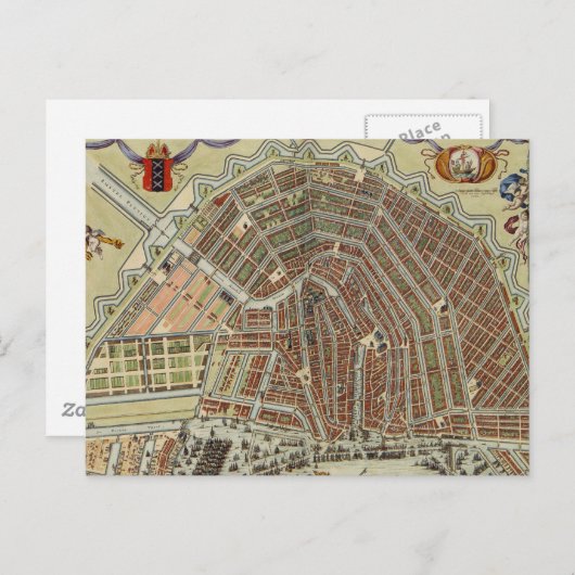  kaart van Amsterdam (1688) (Voorkant / Achterkant)