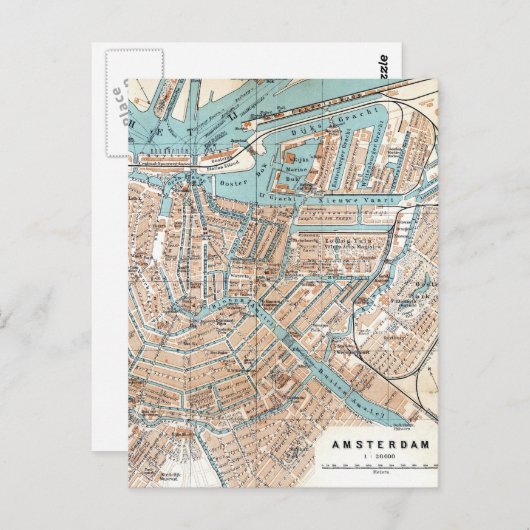 kaart van Amsterdam (1905) (Voorkant / Achterkant)