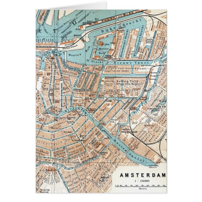  kaart van Amsterdam (1905) (Voorkant)
