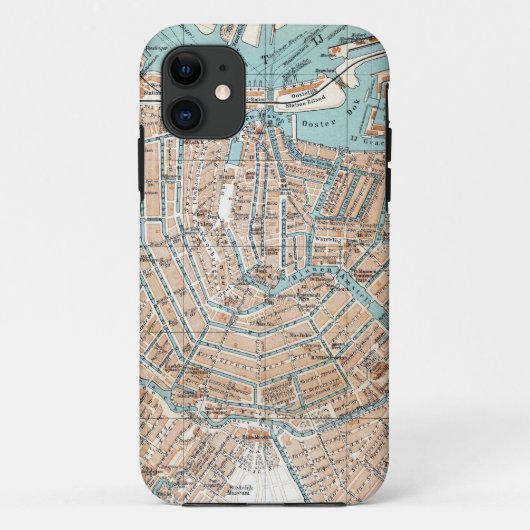 kaart van Amsterdam (1905) Case-Mate iPhone Case (Achterkant)