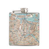  kaart van Amsterdam (1905) Heupfles (Voorkant)