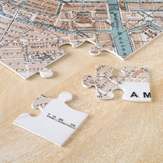 kaart van Amsterdam (1905) Legpuzzel (Zijkant)