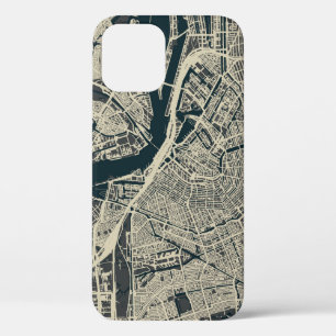 kaart van Amsterdam: Retro Minimalist Case-Mate iPhone Case