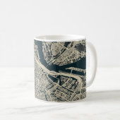  kaart van Amsterdam: Retro Minimalist Koffiemok (Voorkant rechts)