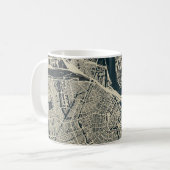  kaart van Amsterdam: Retro Minimalist Koffiemok (Voorkant links)
