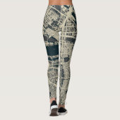  kaart van Amsterdam: Retro Minimalist Leggings (Achterkant)