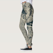  kaart van Amsterdam: Retro Minimalist Leggings (Links)