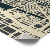  kaart van Amsterdam: Retro Minimalist Poster (Hoek)