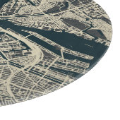  kaart van Amsterdam: Retro Minimalist Snijplank (Hoek)