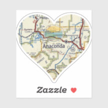  kaart van Anaconda Montana