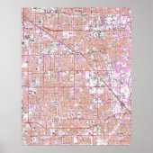  Kaart van Anaheim & Garden Grove (1965) Poster (Voorkant)