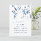 Kaart van Annapolis Maryland Navy Blue Photo (Staand voorkant)