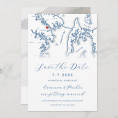 Kaart van Annapolis Maryland Navy Blue Photo (Voorkant / Achterkant)