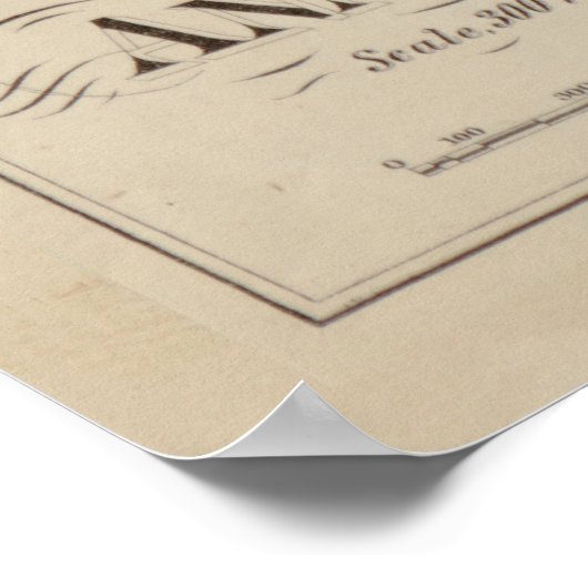  kaart van Annapolis MD (1878) Poster (Hoek)