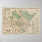  kaart van Annapolis MD (1878) Poster (Voorkant)