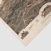 kaart van Anniston, Alabama (1887) Tissuepapier (Detail)