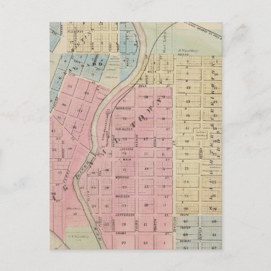 Kaart van Anoka, Anoka County, Minnesota (Voorkant)