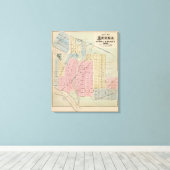 Kaart van Anoka, Anoka County, Minnesota Canvas Afdruk (Insitu (Houten vloer))