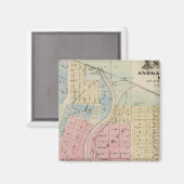 Kaart van Anoka, Anoka County, Minnesota Magneet (Voorkant / Achterkant)