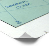 Kaart van Antarctica (2000) Poster (Hoek)