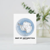 Kaart van Antarctica (geografische ligging) (Staand voorkant)