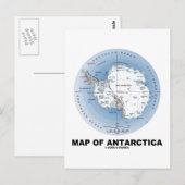 Kaart van Antarctica (geografische ligging) (Voorkant / Achterkant)