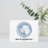 Kaart van Antarctica (geografische ligging) (Staand voorkant)