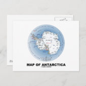 Kaart van Antarctica (geografische ligging) (Voorkant / Achterkant)