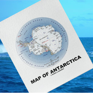 Kaart van Antarctica (geografische ligging) Legpuzzel