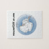 Kaart van Antarctica (geografische ligging) Legpuzzel (Horizontaal)
