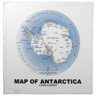 Kaart van Antarctica (geografische ligging) Servet