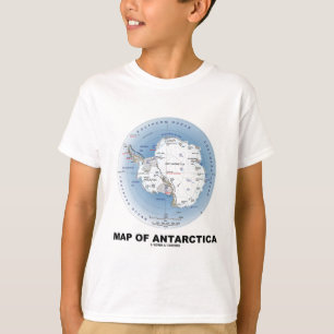 Kaart van Antarctica (geografische ligging) T-shirt