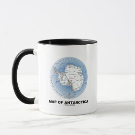 Kaart van Antarctica (geografische ligging) Tweekleurige Koffiemok