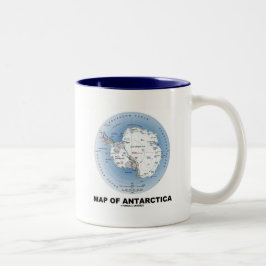 Kaart van Antarctica (geografische ligging) Tweekleurige Koffiemok