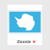 Kaart van Antarctica Sticker (Vel)