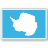 Kaart van Antarctica Sticker (Voorkant)