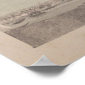 kaart van Antwerpen België (1870) Poster (Hoek)