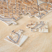  kaart van Antwerpen België (1905) Legpuzzel (Zijkant)