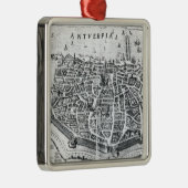 Kaart van Antwerpen Metalen Ornament (Rechts)