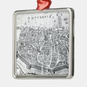 Kaart van Antwerpen Metalen Ornament (Links)