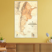 kaart van Argentinië (1882) Canvas Afdruk (Insitu (Woonkamer))